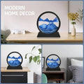 3D Hourglass Quicksand Moving Sand Art Picture Round Glass Deep Sea Sandscape Craft