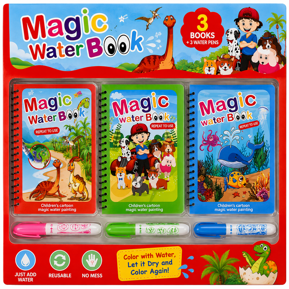 Magic Water Coloring Book - Buy 1 Get 1 Free + Free Delivery