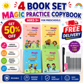 4 Book Set Magic Practice Book + 10 Magic Pen  (Free Delivery)