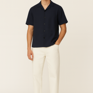 Navy Grid Shirt