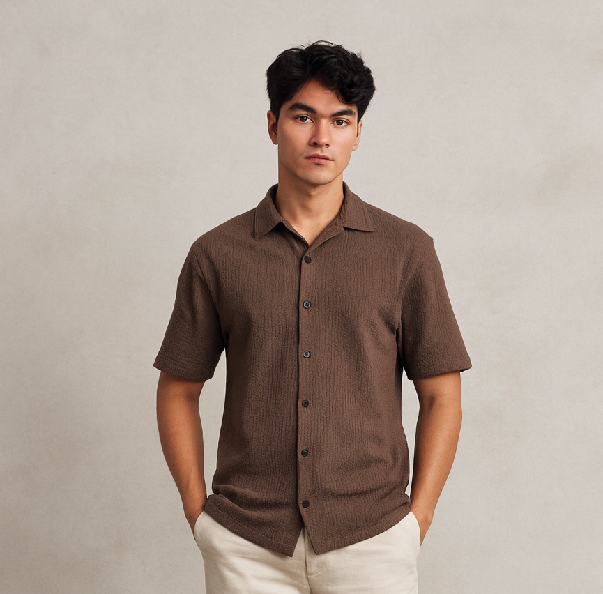 Mocha Textured Shirt